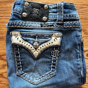 MISS ME | Boot-cut Distressed Jeans | Size 30